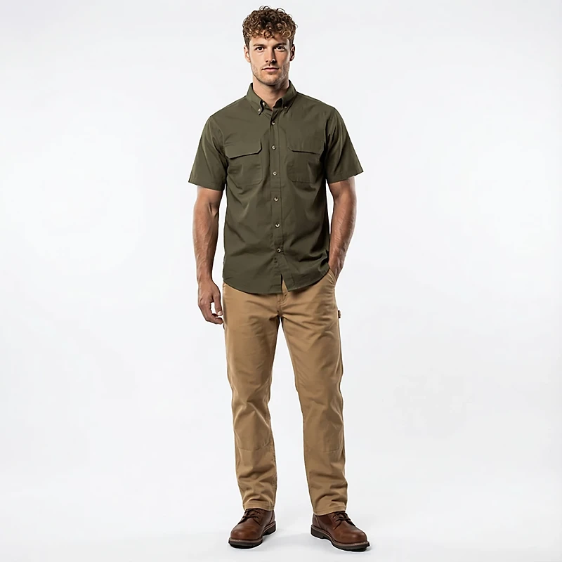 Brazos Men's Contractor Ripstop Button Down Shirt