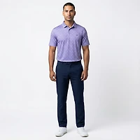 Callaway Men's Dolphin Texture Print Short Sleeve Polo Shirt