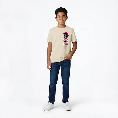 Stitches Boys' Texas Rangers City Connect Scoreboard Short Sleeve T-shirt