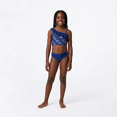 O'Rageous Girls' 4-6X Rainbow Dots 2-Piece Midkini Set