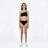 O'Rageous Girls' Solid Rib 2-Piece Swim Set