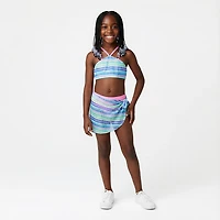 O'Rageous Girls' Clean Stripe 3-Piece Swimsuit Skirt Set