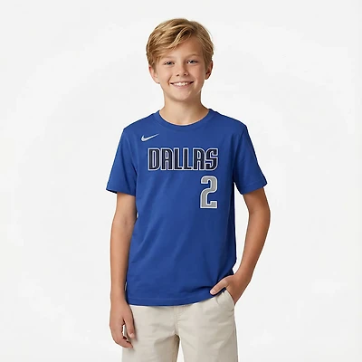 Youth Nike Kyrie Irving Dallas Mavericks Icon Name  Number T-Shirt