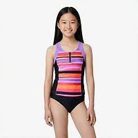 Gerry Girls' Terrace Zip Front 3-Piece Tankini Swim Set
