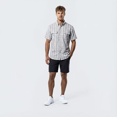 Brazos Men's Contractor Ripstop Plaid Short Sleeve Work Shirt