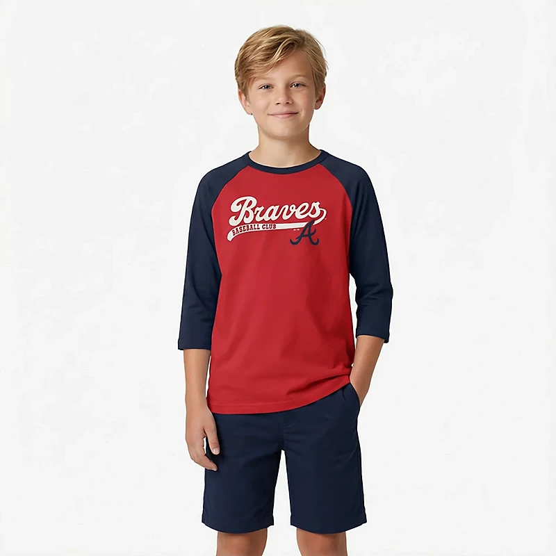 '47 Atlanta Braves Boys' Super Script Line Drive Graphic T-shirt