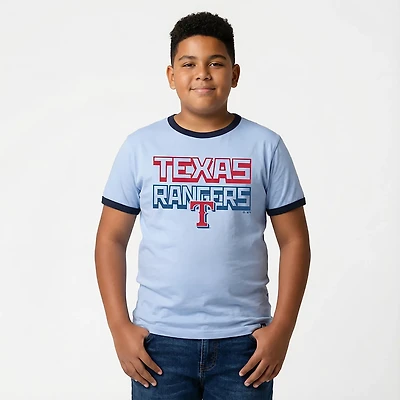 47 Brand Youth Rangers Jump Up Changeup Short Sleeve T-shirt