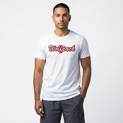 adidas Men's NC State Wolfpack Script Short Sleeve T-shirt