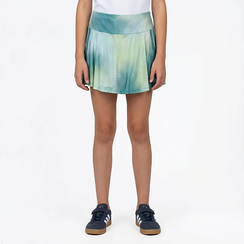 adidas Girls' Detached Waistband Printed 3-Stripe Flounce Skort