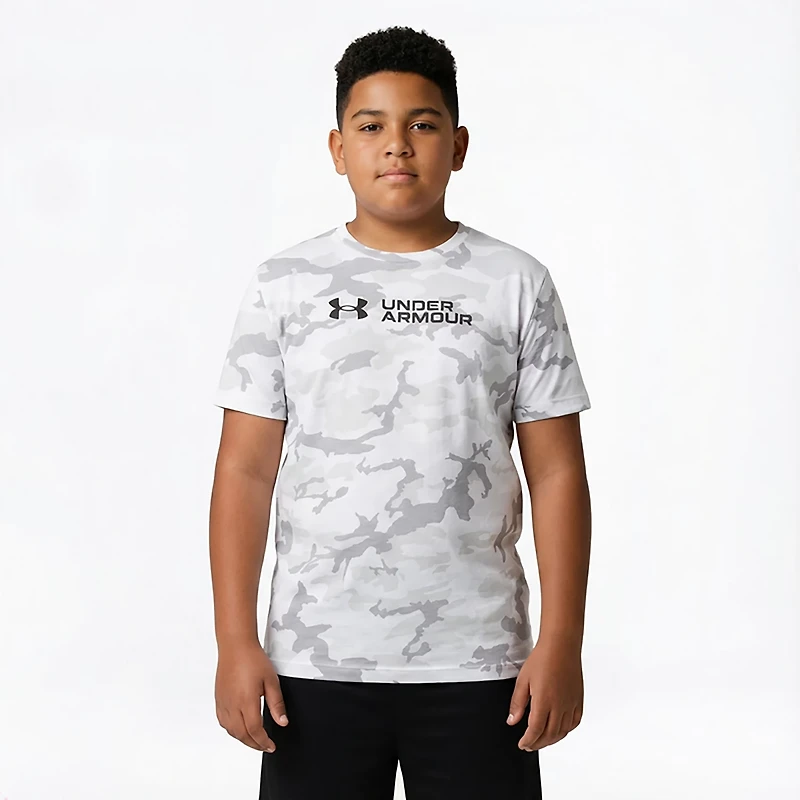 Under Armour Boys' All Over Print Camo Short Sleeve T-shirt