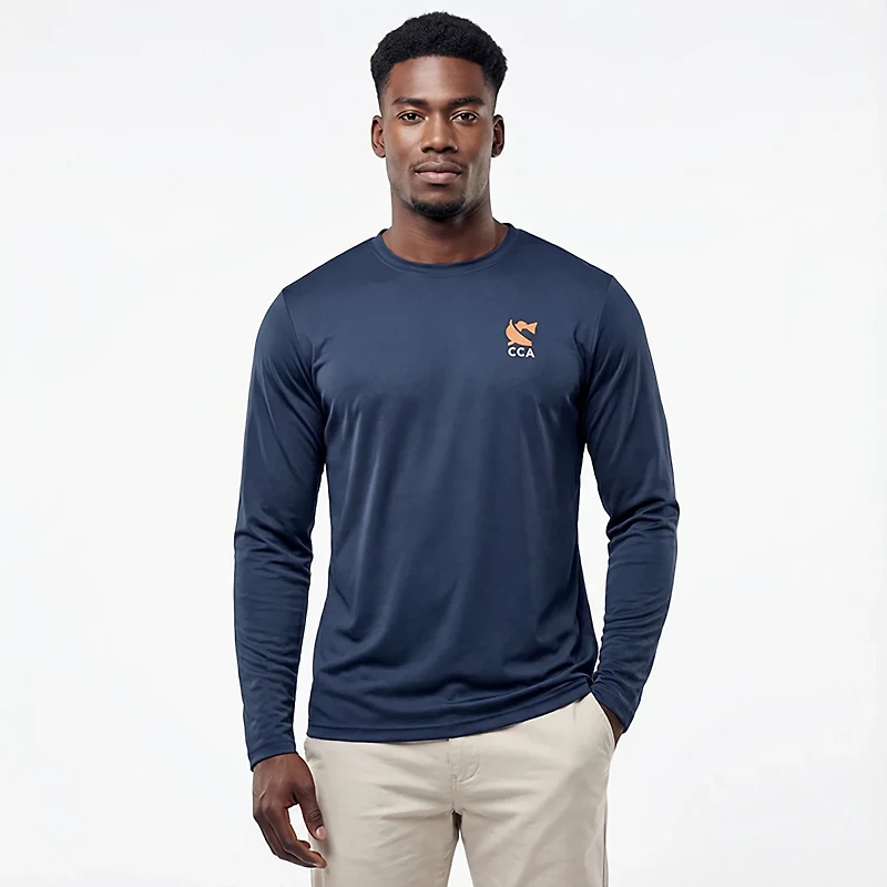 CCA Men's Keepin' It Coastal Fishing Rods Long Sleeve Performance T-shirt