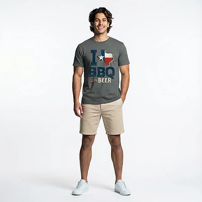 State Life Men's Texas Love Bbq And Beer Short Sleeve T-Shirt