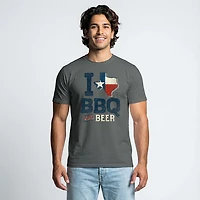 State Life Men's Texas Love Bbq And Beer Short Sleeve T-Shirt