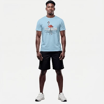 State Life Men's Florida Drawing Flamingo Short Sleeve T-Shirt