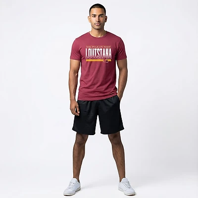 State Life Men's Louisiana Pelican Blended Short Sleeve T-shirt