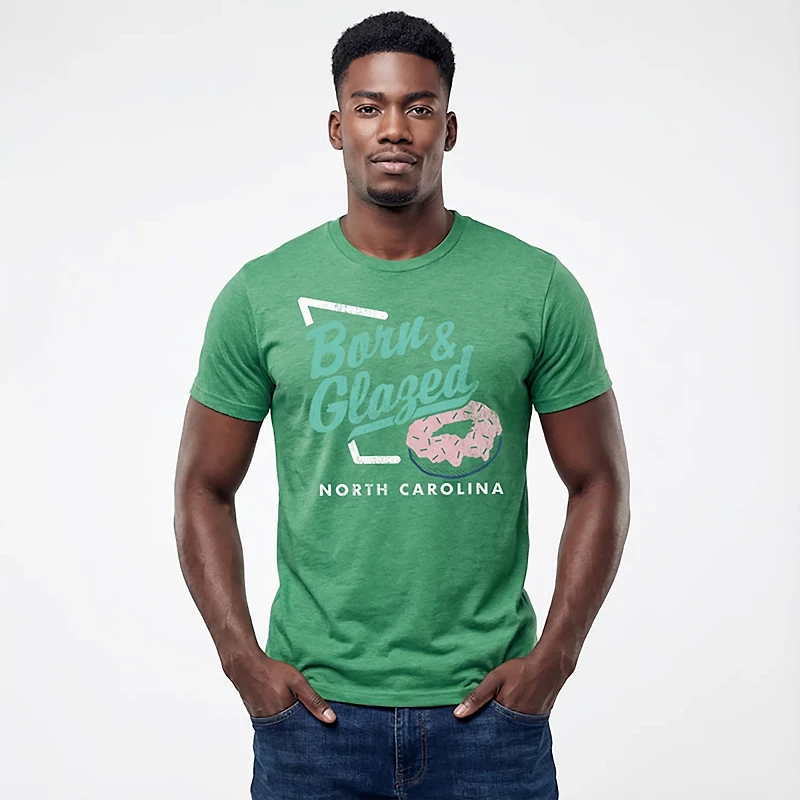 State Life Men's North Carolina Born And Glazed Short Sleeve Graphic T-shirt
