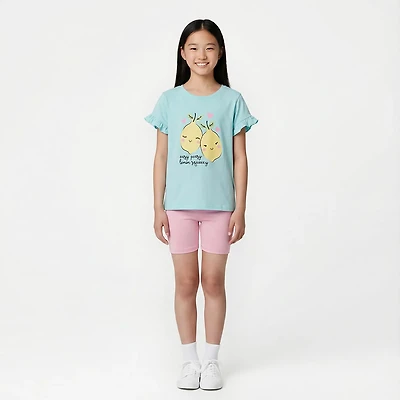 BCG Girls' 4-7 Easy Peasy Ruffle Clothing Set