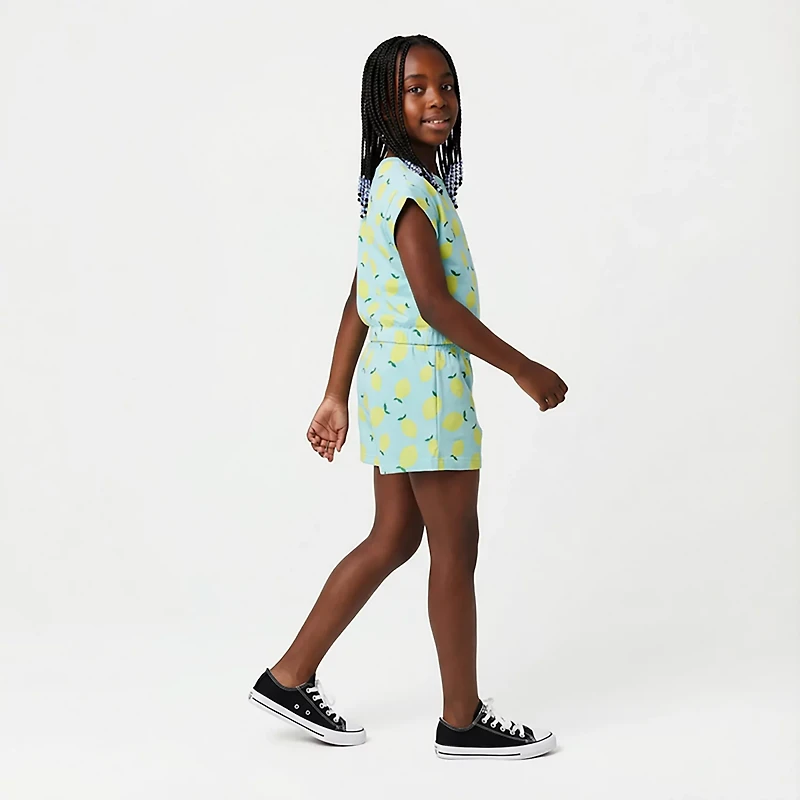 BCG Girls' (4-6X) Lemon Print Terry Set