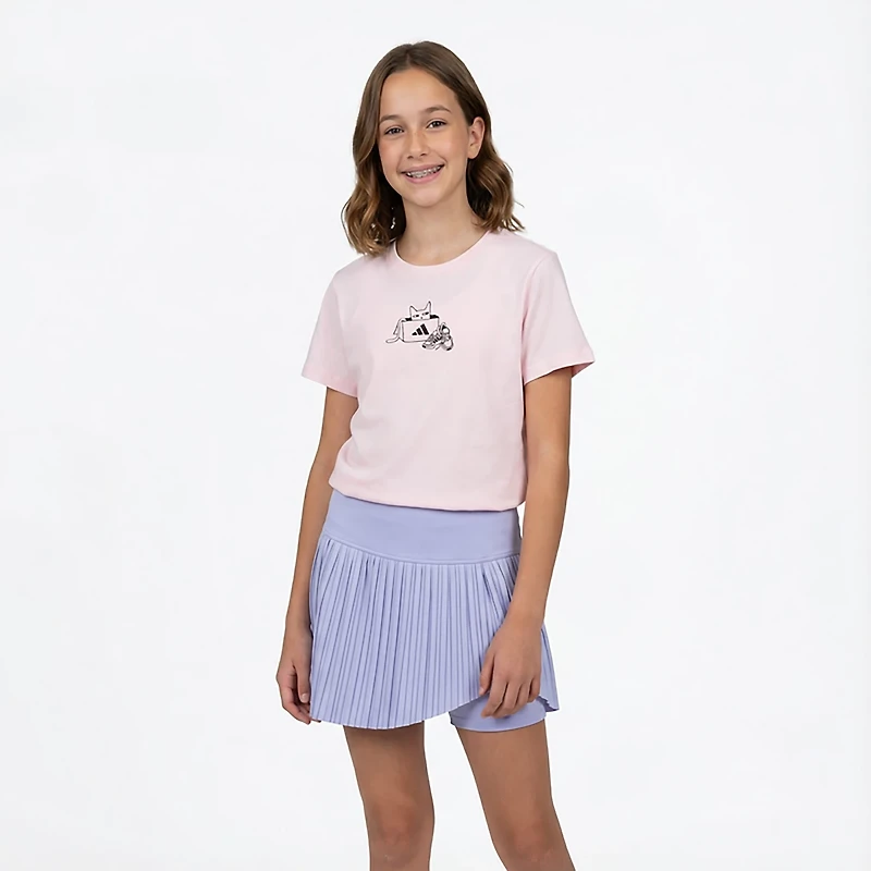adidas Girls' Regular Fit Short Sleeve T-shirt