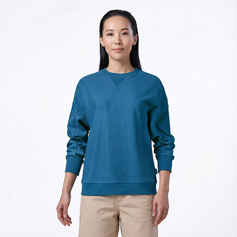 Magellan Outdoors Women's Campfire Crew Neck Ribbed Pullover