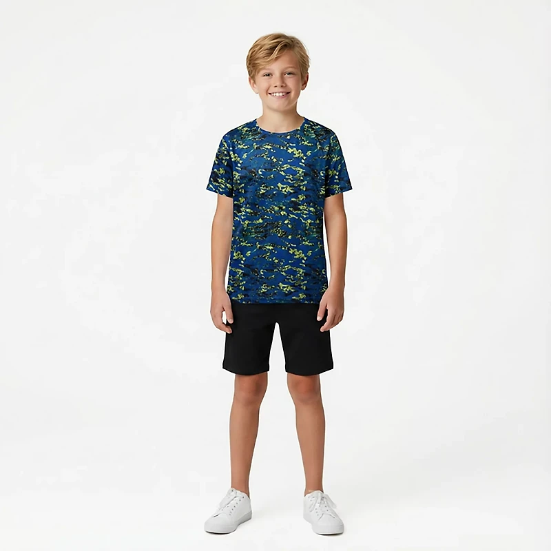 BCG Boys' Training Turbo Camo T-shirt