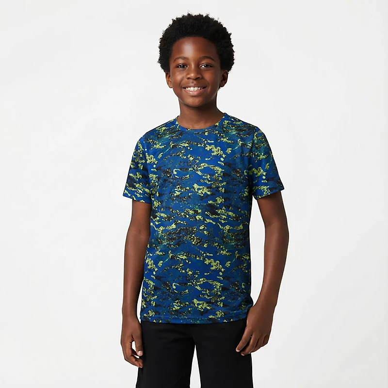 BCG Boys' Training Turbo Camo T-shirt