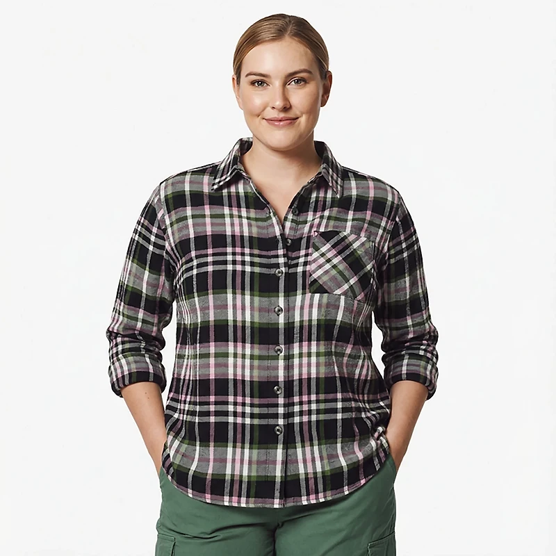 Magellan Outdoors Women's Willow Creek Plaid Long Sleeve Top