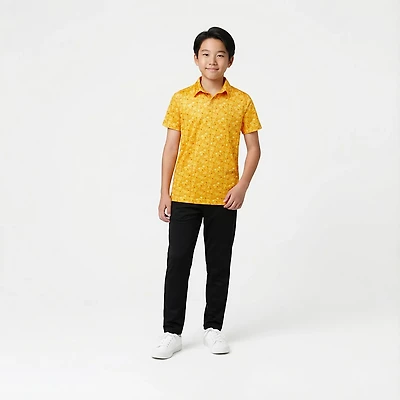 BCG Boys' Golf Game Motif Short Sleeve Polo Shirt
