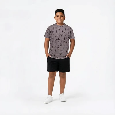 BCG Boys' 4-7 Lifestyle Work Out Alien Allover Print T-shirt