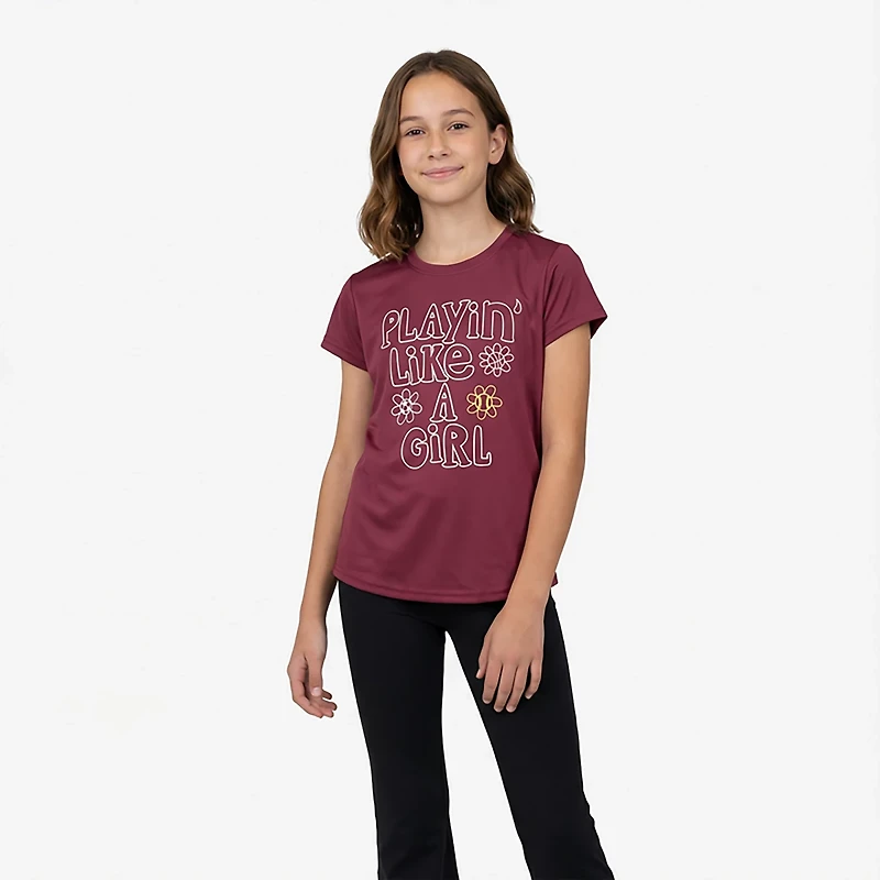 BCG Girls' Turbo Graphic Short Sleeve T-shirt