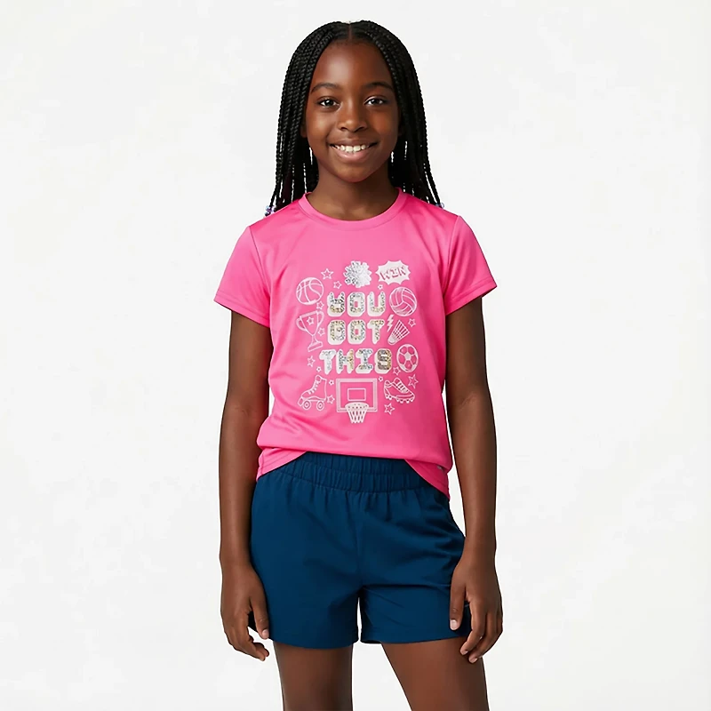 BCG Girls' Turbo GFX You Got This Short Sleeve Graphic T-shirt