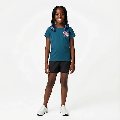 BCG Girls' Lifestyle Positive Daisy Cotton GFX Short Sleeve Graphic T-shirt