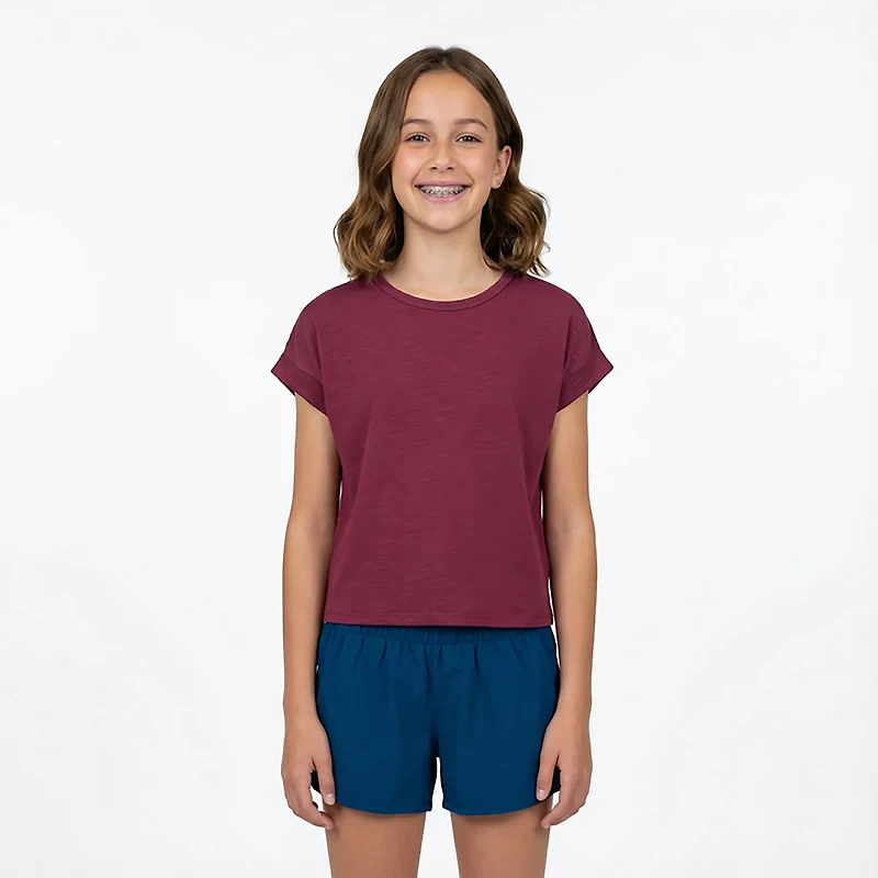BCG Girls' Slub Cut-Out T-shirt