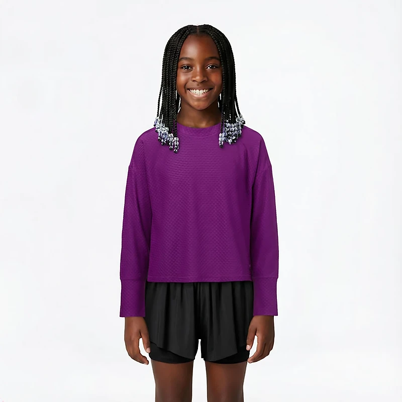 BCG Girls' Mesh Long Sleeve Top
