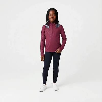 BCG Girls' 4-7 Sparkle 1/4-Zip Top