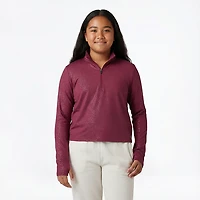 BCG Girls' 4-7 Sparkle 1/4-Zip Top