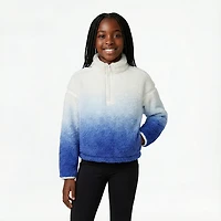 BCG Girls' Cozy Print Sherpa 1/4-Zip Top