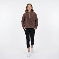 BCG Girls' Cozy Emboss 1/4-Zip Sherpa Top