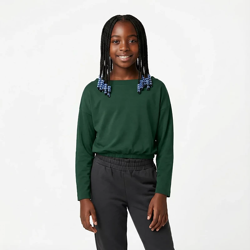 BCG Girls' Shoulder Play Long Sleeve T-shirt