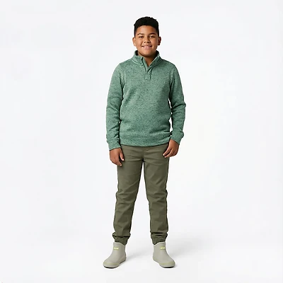 Magellan Outdoors Boys' Hickory Canyon QS Long Sleeve Sweater Fleece Shirt