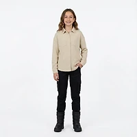 Magellan Outdoors Girls' Campfire Waffle Long Sleeve Button Down Shirt