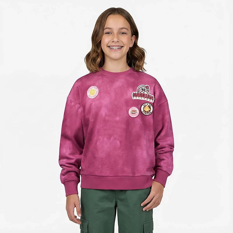 Magellan Outdoors Girls' Campfire Patch Pullover Top
