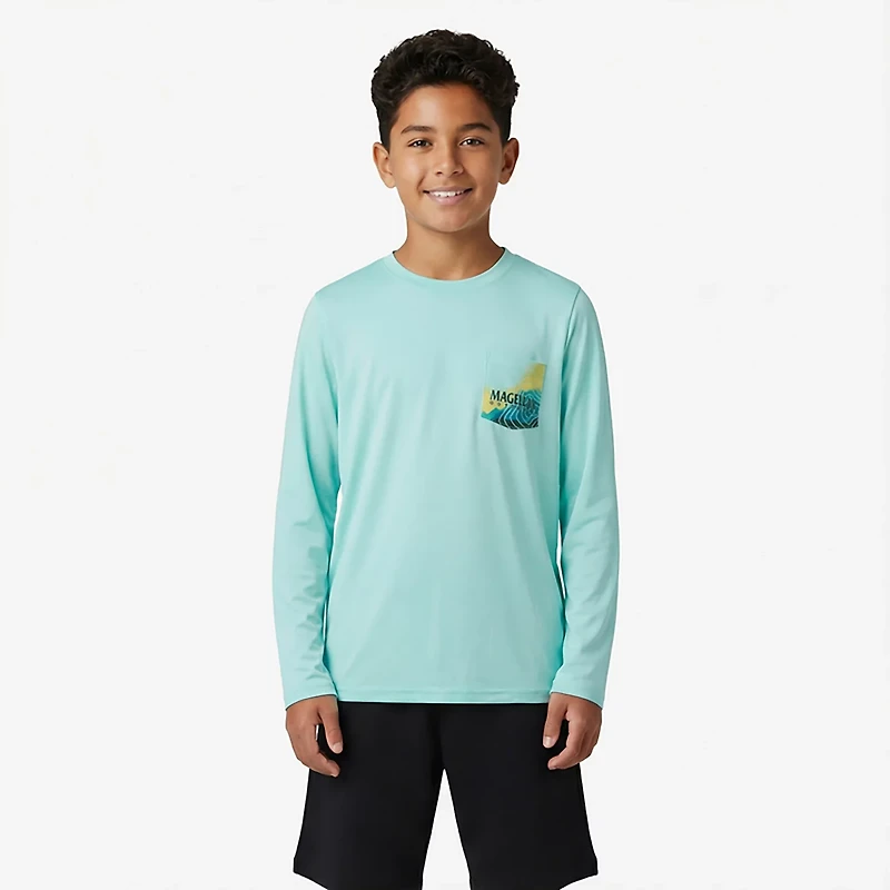 Magellan Outdoors Boys’ Pocket GFX Long Sleeve T-shirt