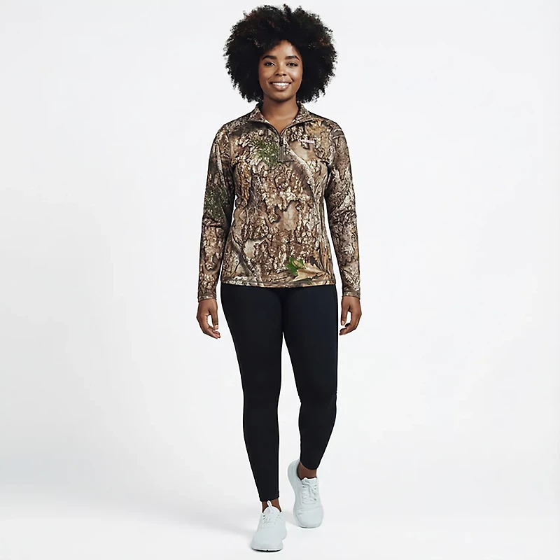 Magellan Outdoors Women's HuntGear Crockett 1/4 Zip Long Sleeve Pullover
