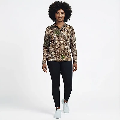 Magellan Outdoors Women's HuntGear Crockett 1/4 Zip Long Sleeve Pullover