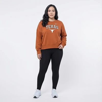 Nike Women's University of Texas Longhorns Phoenix Arch Oversized Crew