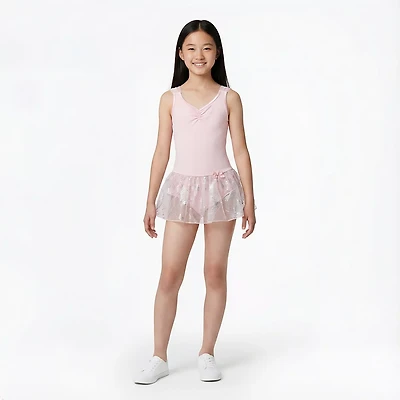 Rainbeau Moves Girl's Skirted Leotard with Criss Cross Back