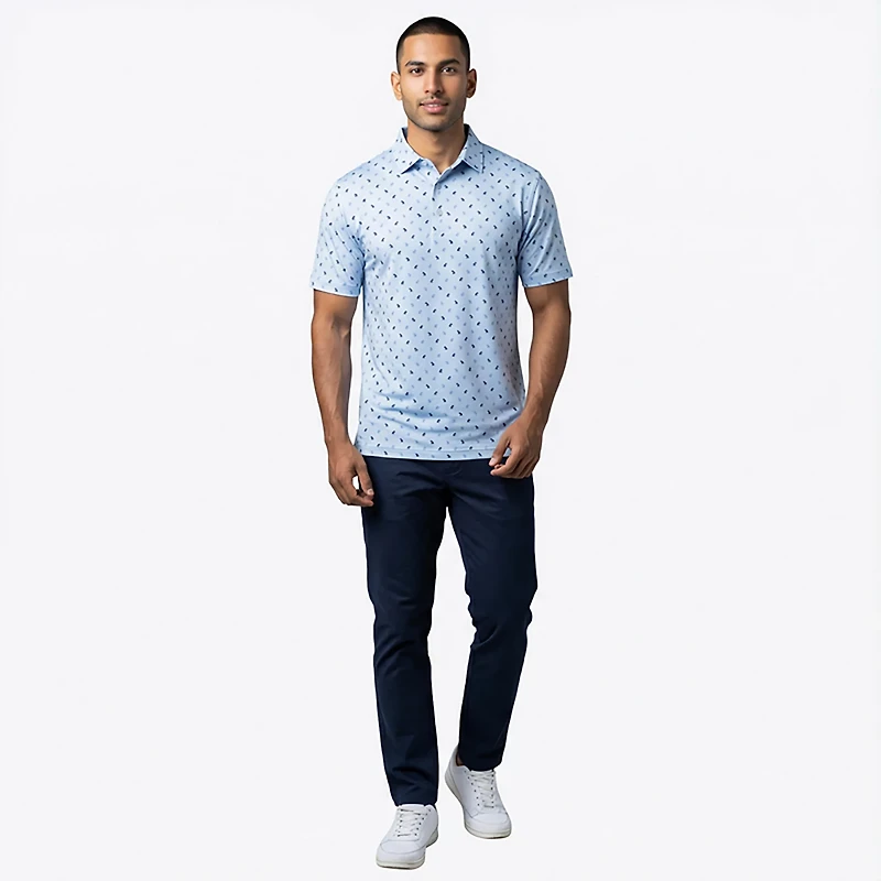 Callaway Men's Short Sleeve Bull Dog Texture Golf Shirt