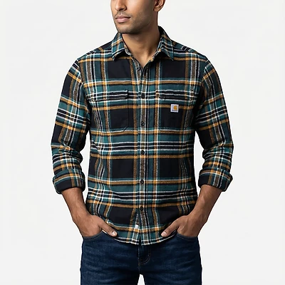 Carhartt Men's Rugged Flex™ Relaxed Fit Midweight Flannel Long-Sleeve Plaid Shirt