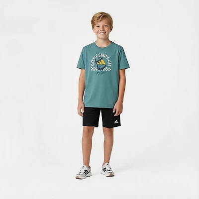 adidas Boys' Cheese Stripe Life Short Sleeve Graphic T-shirt